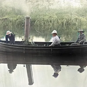 Taking a small steam launch out for a river trip