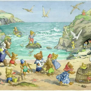 Teddy Bear Beach - print MAS 855 Teddy Bear Beach - print MAS 855
