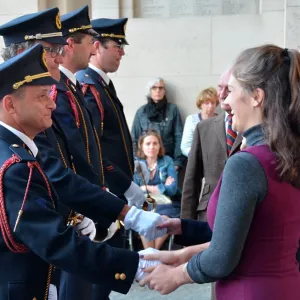 Thanking the Last Post Buglers at the Menin Gate Thanking the Last Post Buglers at the Menin Gate