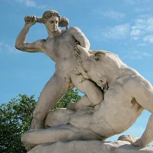 Theseus Slaying Minotaur. Statue. The Garden of the Tulleria Theseus Slaying Minotaur. Statue. The Garden of the Tulleria