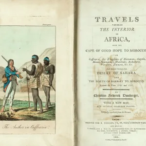 Title page and frontispiece, Travels through Africa Title page and frontispiece, Travels through Africa
