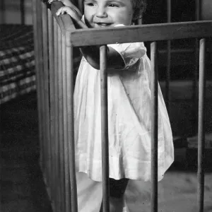 Toddler in a playpen Toddler in a playpen