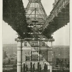 Tower Bridge under construction Tower Bridge under construction