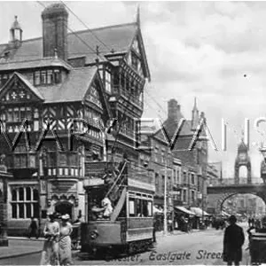 TRAM AT CHESTER C1905 TRAM AT CHESTER C1905