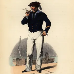 Uniform of a second mate, second maitre, French Navy, 1844