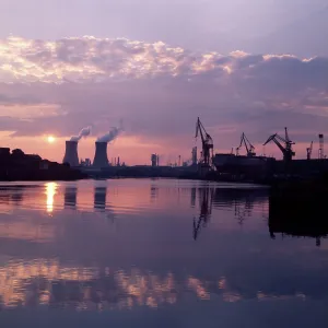 Untitled. Middlesbrough docks, sunset 1970s Untitled. Middlesbrough docks, sunset 1970s