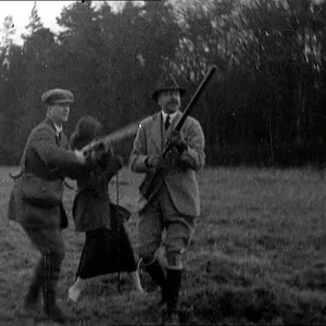 Upper Class British Men Shooting Grouse