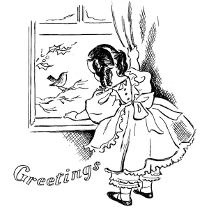 Victorian Girl looking out of window Victorian Girl looking out of window