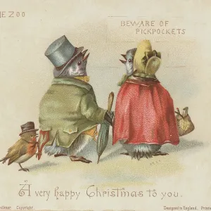 Victorian Greeting Card - The Pickpocket Victorian Greeting Card - The Pickpocket