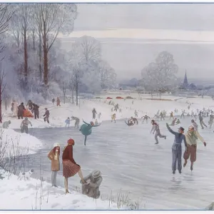 The Village Pond by A. E. Bestall The Village Pond by A. E. Bestall