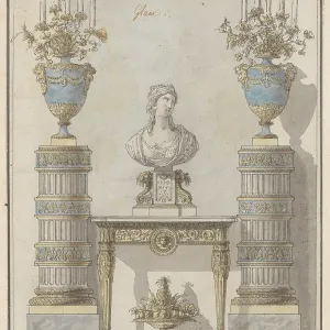 Wall Elevation for a Salon, ca. 1780, Pen and Wall Elevation for a Salon, ca. 1780, Pen and
