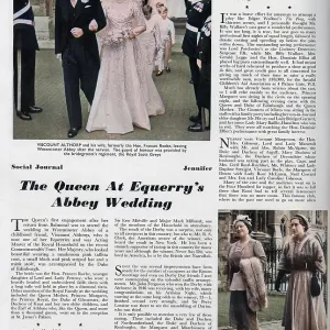 Wedding of Viscount Althorp and Hon. Frances Roche in Tatler