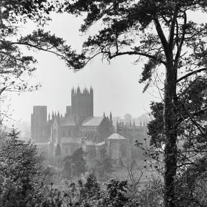 Wells Cathedral from Tor Hill Wells Cathedral from Tor Hill