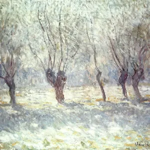 Winter landscape with trees, by Claude Monet Winter landscape with trees, by Claude Monet