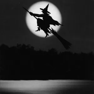 Witch flying her broom Witch flying her broom