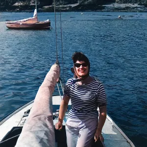 Woman on a boat Woman on a boat