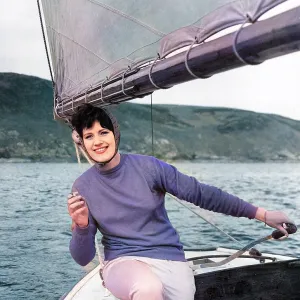 Woman on a sailing boat Woman on a sailing boat