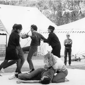 Women police officers in self-defence exercise Women police officers in self-defence exercise