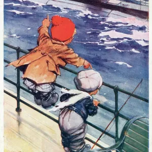 More Work For The Navy - postcard by Lawson Wood More Work For The Navy - postcard by Lawson Wood