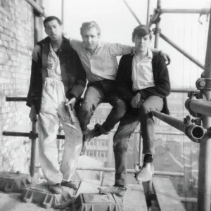 Workmen at Littlewoods building, Liverpool Workmen at Littlewoods building, Liverpool