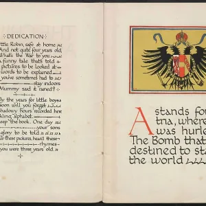 WW1 - The Child's ABC of the War - dedication and A WW1 - The Child's ABC of the War - dedication and A