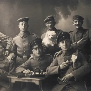 WW1 GERMANS WITH MASCOTS WW1 GERMANS WITH MASCOTS