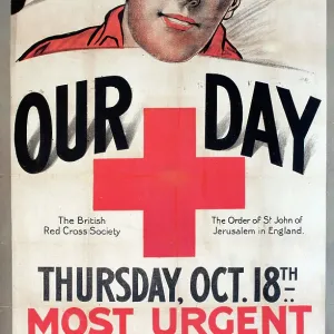 WW1 poster, Our Day, British Red Cross Society