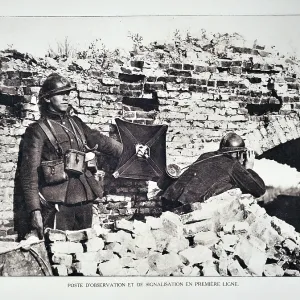 WW1 - Signaler / Signal corpsman operating semaphore WW1 - Signaler / Signal corpsman operating semaphore