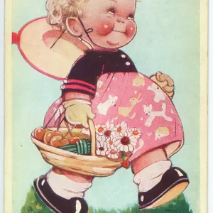 WW2 era - Comic Postcard - Dear Mums - I am thinking of you