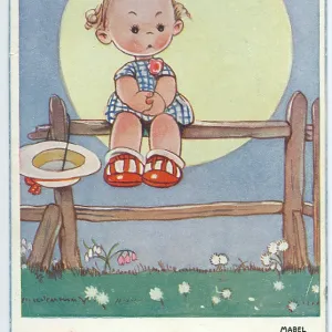 WW2 era - Comic Postcard - I'm Missing You Somefing Orful
