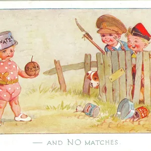 WW2 era - Comic Postcard - and NO matches WW2 era - Comic Postcard - and NO matches