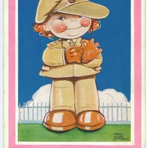 WW2 era - Comic Postcard - Wat's doing