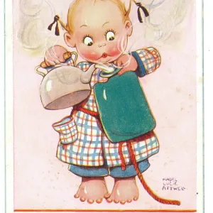 WW2 era - Comic Postcard - Wot a fing to have