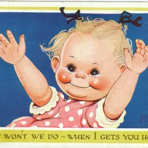 WW2 era - Comic Postcard - Wot won't we do