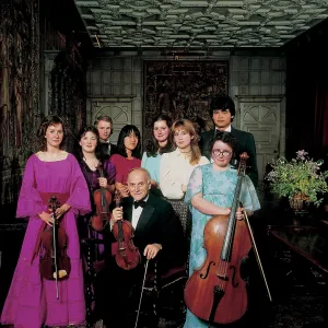 Yehudi Menuhin and students at Sutton Place Yehudi Menuhin and students at Sutton Place