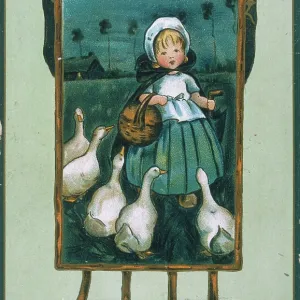Young Girl with Geese