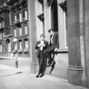 Young men on a Liverpool street Young men on a Liverpool street