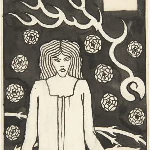 Young Woman Surrounded by Briars, Lightning and Young Woman Surrounded by Briars, Lightning and