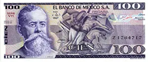 Carranza: 100 pesos banknote from 1982