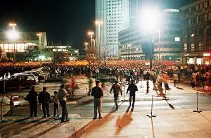 Reunification: 10th anniversary of the fall of the Berlin Wall: Demonstrati