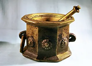 Pestle: 13th century Arabian pestle and mortar