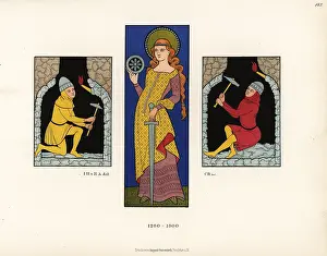 Pinturicchio: 13th century figures from stained-glass windows, Freiburg