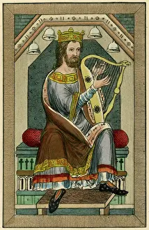 Harpist: 13th century Harpist