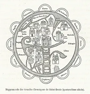 Chroniques: 14th century World Map