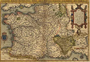 Terrarvm: 1570 map of France. From Abraham Ortelius, ?