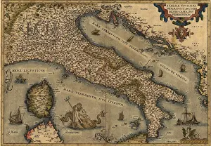 Terrarvm: 1570 map of Italy from Abraham Ortelius ?
