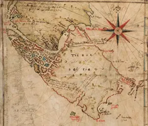 Fuego: 1630 map of Strait of Magellan, at the southern ?