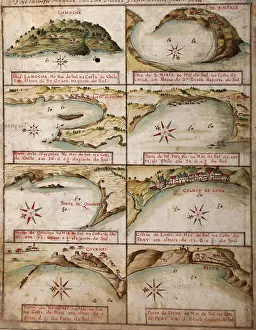 Concepcion: 1630 views of ports of Peru and Chile, including ?