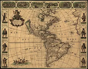 Cartagena: 1660 map of the Western Hemisphere, indicating ?
