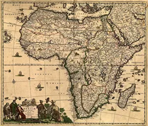 Densely: 1688 map of Africa, densely filled with ?